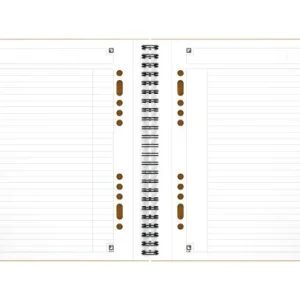 Alternative view of Agendă organizator Oxford International Notebook, A5+ 80 file, hârtie Optik 90g/mp, spiră dublă, scribzee, dictando, culoare portocaliu