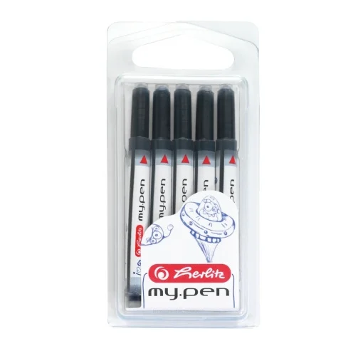 Patroane cerneală my.pen, dimensiune standard, culoare albastru, set 5