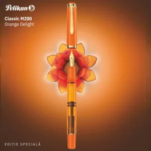Stilou Ediție Specială Orange Delight Classic M200, peniță M placată aur